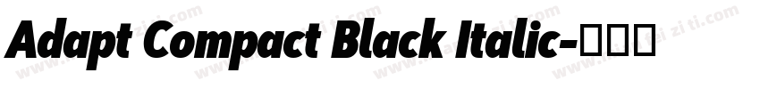 Adapt Compact Black Italic字体转换